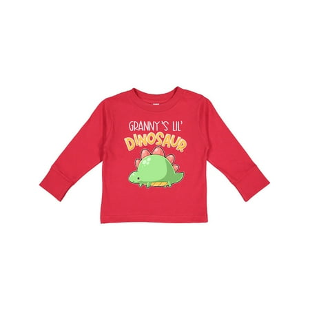 

Inktastic Granny s Lil Dinosaur with Cute Stegosaurus Gift Toddler Boy or Toddler Girl Long Sleeve T-Shirt