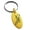 Gold, variant on Stainless Steel Striking Tiger Engraved Small Oval Charm Keychain Keyring
