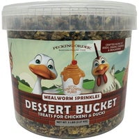 Red River Commodities Pecking Order Dessert Bucket Mealworm Sprinkles - Pack of 10 Contractor Value Pack