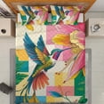 thumbnail image 3 of Lotusprinthandmade Floral Hummingbird Quilt Bedding Set (White Binding) 5 Sizes (Made in Vietnam) (60x70), hummingbird and floral quilt bedding, 3 of 5