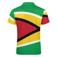 thumbnail image 5 of Flag of Guyana.National Flag of Guyana Men Zipper T-shirt Summer Casual Short Sleeve T-shirt Top, 5 of 7