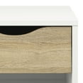 thumbnail image 5 of Tvilum Diana 1 Drawer Bedroom Nightstand with 1 Shelf for Adults, White/Oak Structure, 5 of 17