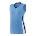 thumbnail image 2 of Augusta M Girls Tornado Jersey Columbia Blue/Navy/White 1356, 2 of 3
