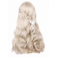 thumbnail image 3 of Long Curly Wig - Natural Synthetic Hair Lolita Wigs with Wig Cap For Cosplay and Daily Wear (Light Blonde), 3 of 4