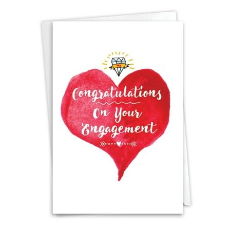 1 Funny Engagement Card with Envelope - About Time Engagement C6878ENG