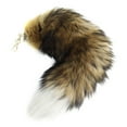 thumbnail image 3 of Fluffy Faux Fur Wolf Tail Keychain Black Red Purple Fox Tail Keyring Cosplay Costume Accessory for Women and Girls Perfect for Role Play and Fashion, 3 of 9