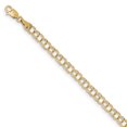 thumbnail image 1 of 10K Yellow Gold Hollow Double Link Charm Bracelet, 1 of 1