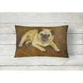 thumbnail image 2 of Fawn Pug Roscoe Fabric Decorative Pillow, 2 of 3