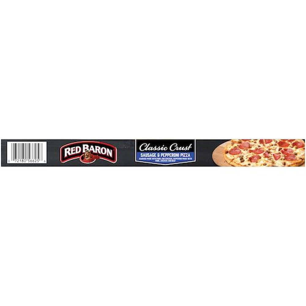 Red Baron Classic Sausage and Pepperoni Crust Pizza, 21.95 Ounce -- 16 per case