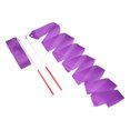 thumbnail image 1 of Uxcell 2 Pcs Dance Ribbons, 78.7" Rhythmic Gymnastics Ribbon Streamers Dancer Wand Twirling Dancing Ribbons for Artistic Dancing Gymnastics Training, Purple, 1 of 7