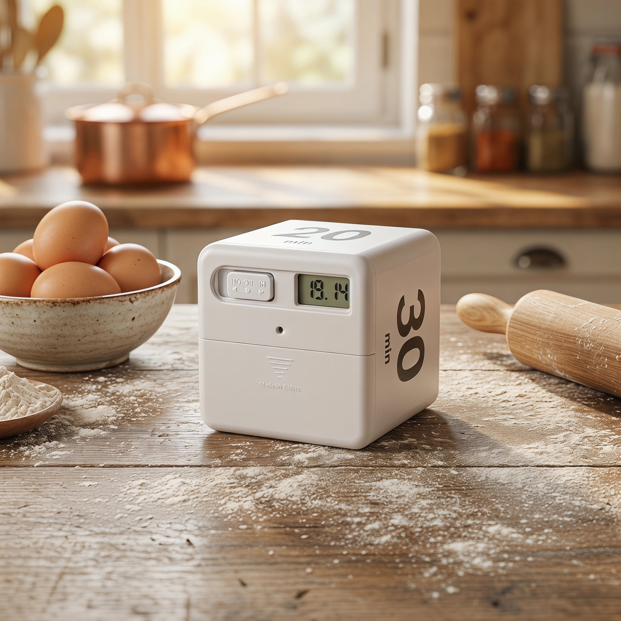 Unique Bargains 60 Minute Kitchen Timer Digital Visual Timer for Students and Adult White