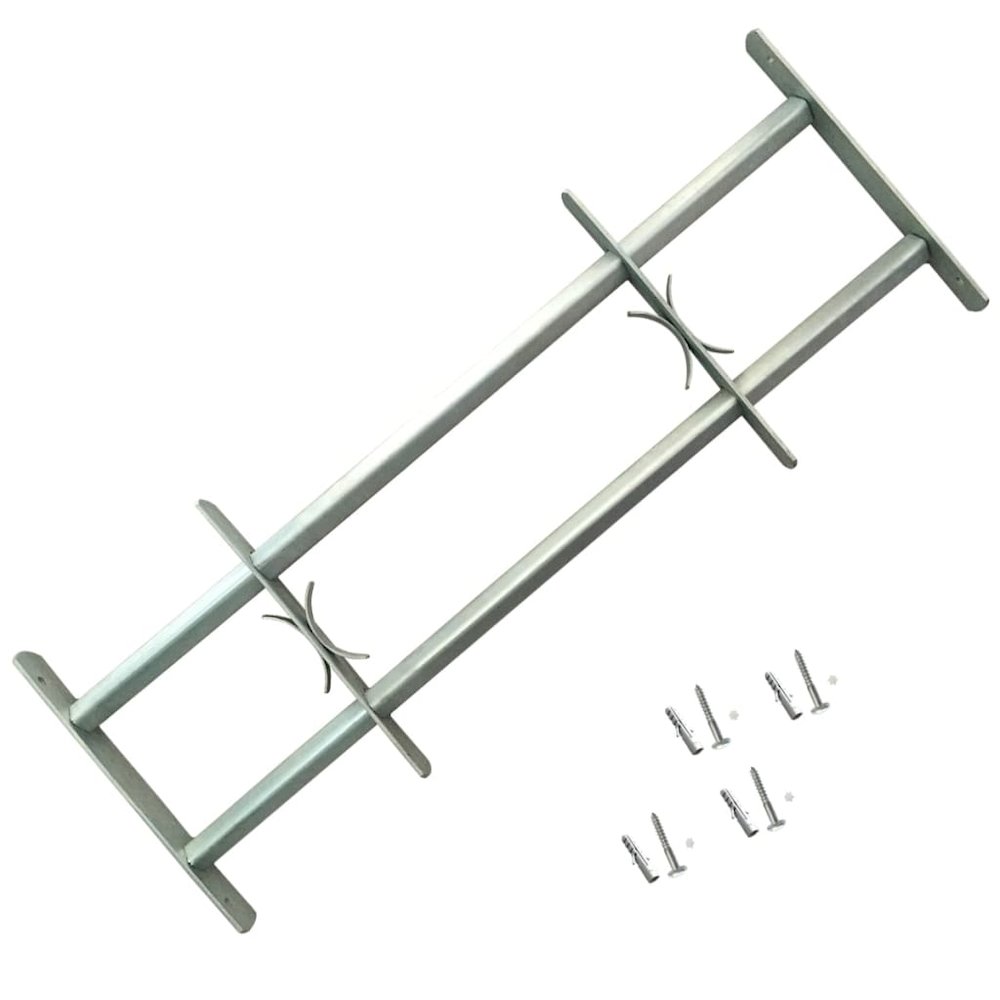 Segal S 4768 Griglia Di Sicurezza Fissa Per Finestra – Regolabile 78-137 Cm, Bianca, Con Viti Antimanomissione