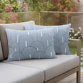 thumbnail image 2 of Outdoor Waterproof Pillow Covers Boho Watercolor Geometric Stripe Decorative Throw Pillow Protectors,Pillowcase Cushion Cases for Patio Sofa Garden Couch,20x12in,Pack of 2, 2 of 14