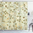 thumbnail image 1 of Ambesonne Floral Shower Curtain, Vintage Retro Swirls, 69"Wx84"L, Pistachio Green White, 1 of 3