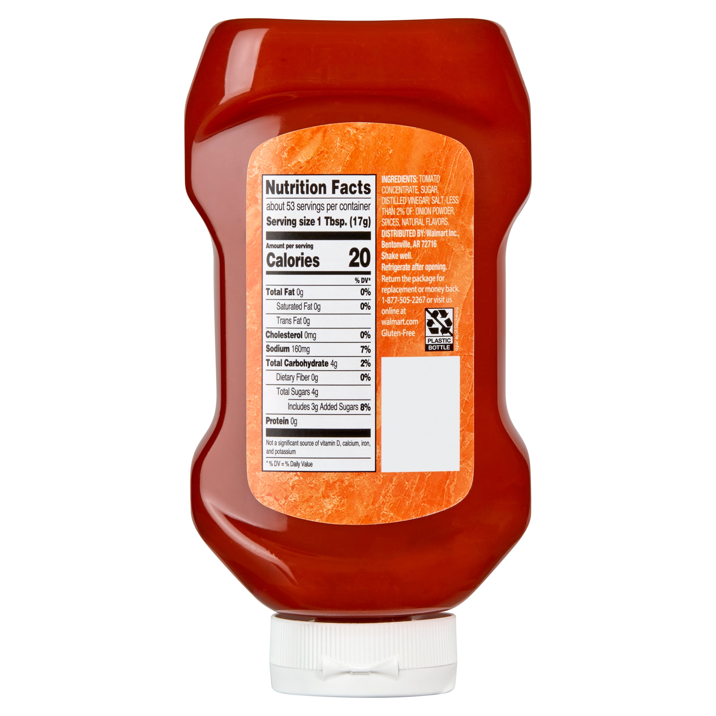 Great Value Real Sugar Tomato Ketchup, 32 oz