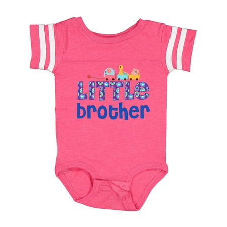 

Inktastic Blue Toy Train Little Brother Gifts Gift Baby Boy Bodysuit