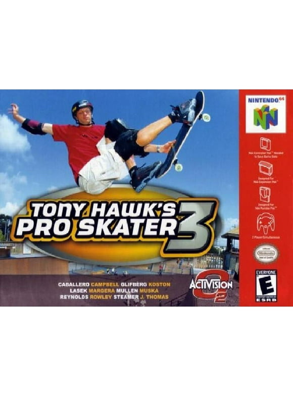 Restored Tony Hawk's Pro Skater 3 (Nintendo 64, 2002) Skateboarding Game (Refurbished)