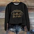 thumbnail image 3 of Football Mom Sweatshirts for Women 2025 Embroidery Football Mom Graphic Crewneck Sweatshirt Pullover Tops, 3 of 4