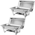 thumbnail image 5 of ZENSTYLE 2 Packs 8 Quart Chafing Dish Buffet Trays Chafer Stainless Steel With Warmer For Home Party Durable, 5 of 8