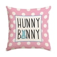 thumbnail image 3 of LHNFt Spring Easter Pillow Covers 18x18 Inch, Cute Bunny Rabbit Floral Easter Decorations Watercolor Pink Flower Butterfly Decorative Throw Pillow Cases Outdoor Farmhouse Decor for Sofa Couch Bed, 3 of 7