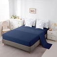 thumbnail image 5 of Castle Fairy Sport Baseball King Bedding 7pcs, Ball Game King Bed in a Bag, White Navy,Navy Blue Reversible, 5 of 7