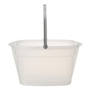 Casabella 4 Gallon Storage Bucket Caddy Bin w/ Handle for Cleaning, White