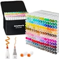 thumbnail image 1 of Set de Marcadores de Alcohol de Punta Dual AnyMark, 168 Colores, 1 of 6