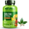 Naturelo Iron With Vitamin C -- 90 Vegetable Capsules