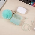 thumbnail image 6 of Kaleidio Case For Apple AirPods Pro [Thick Silicone] Fluffy Fur Ball Key Chain [Strap] Accessory Cover [Glittery Mint Green], 6 of 6