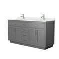 thumbnail image 7 of Wyndham Collection Wcg262666d-Vca-Unsmxx Beckett Tk 66" Free Standing Double Basin Vanity, 7 of 7