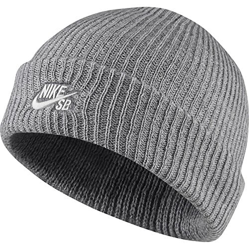 Mens Nike SB Fisherman Black/White Beanie Hat 628684-011, One Size (Grey  Heather/White) - Walmart.com