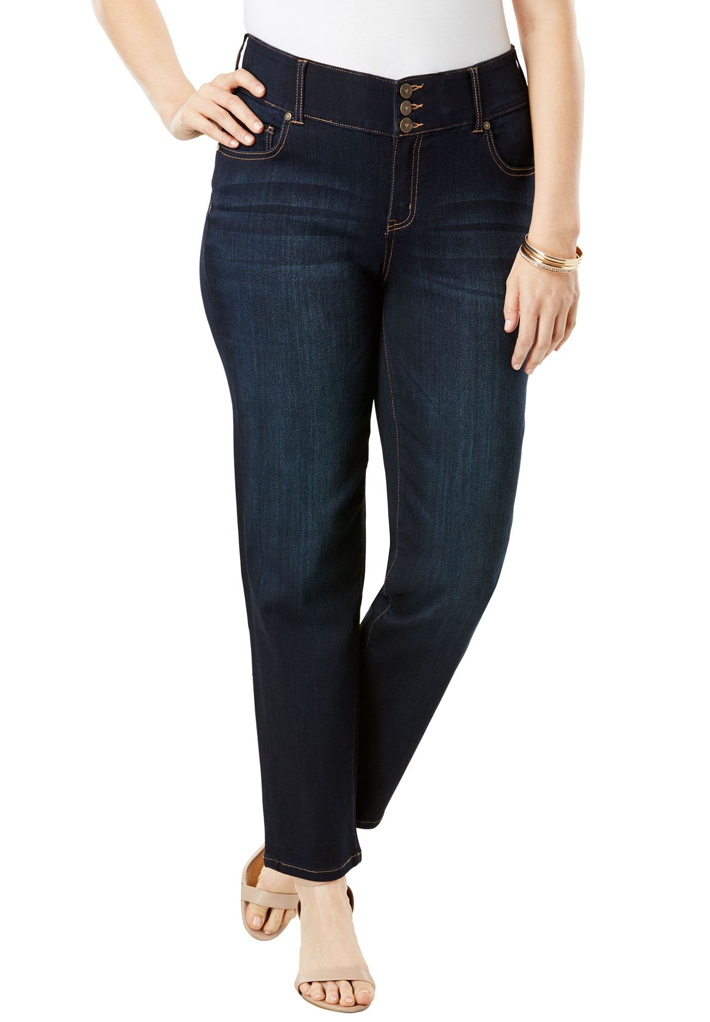 Plus Size The Curvy Straightleg Jean By Denim 24/7