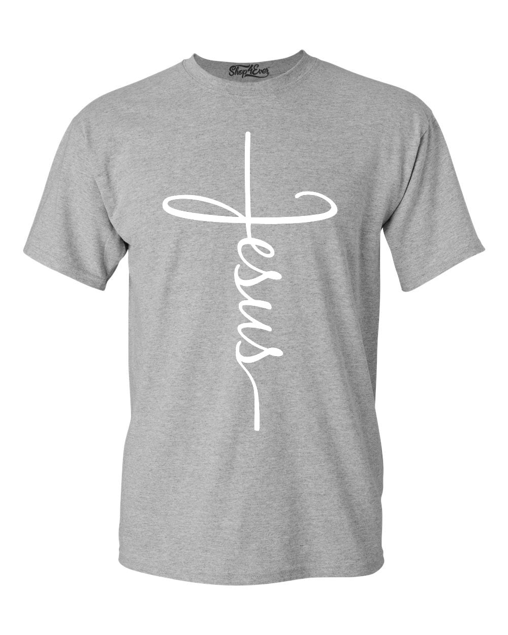 Shop4Ever - Shop4Ever Men's Jesus Cross Religious Graphic T-shirt ...