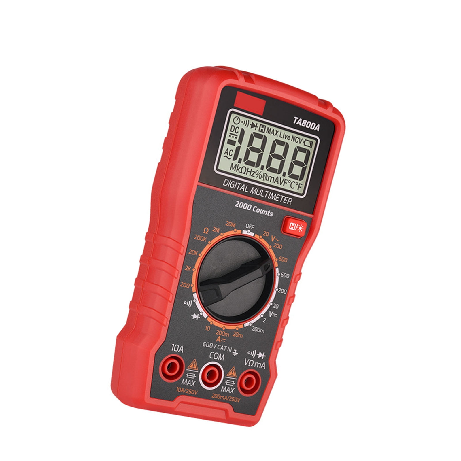 Portable ABS Multimeter For Technicians And Hobbyists Measuring Current And Resistance