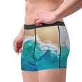 thumbnail image 2 of Yiaed Beach Print Men's Soft Cotton Boxer Shorts Breathable Boxers Underwear Moisture-Wicking Underwear Stretch Boxer Briefs for Man-Medium, 2 of 5