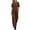 Brown, variant on Plus Size Track Suits for Women Set Loungewear Casual Set for Women Classic Short Sleeve Crew Neck T-Shirt with Straight Leg Sweatpants Soft Tracksuit Black M