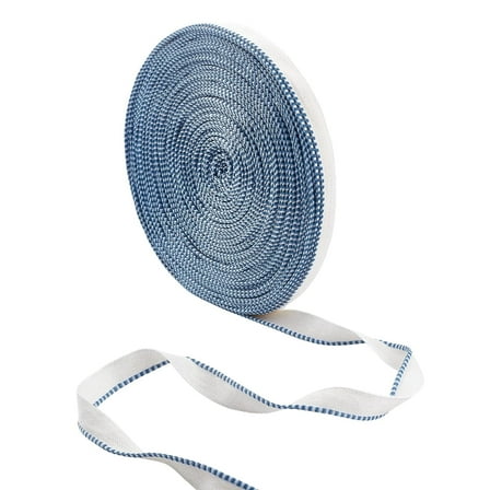 109 Yards Book Binding Cloth Headbands/Endbands Book Headbands Binding Archival Bookbinding Cloth 0.59" Wide Bookbinding Supplies Book Decoration DIY Crafts(White/Blue)