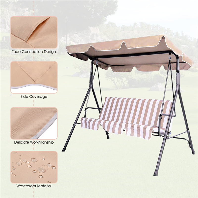 Swing Top Cover Canopy Replacement Porch Patio Outdoor 66"x45" 75"x52" 77"x43" 