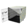 thumbnail image 3 of Meadow Dog Crate Cover, Spring Nature Leaves Herbs Flower Branches Flourish in Rural Field, Easy to Use Pet Kennel Cover Small Dogs Puppies Kittens, 7 Sizes, Pale Seafoam Yellow Green, by Ambesonne, 3 of 6