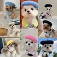 thumbnail image 5 of Ins Cat Accessories Pet Decor Mini Pet Headwear Dog Beret Pet Wool Cap Cat Hat LIGHT GREEN, 5 of 8