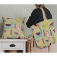 thumbnail image 5 of Soimoi Beige Modal Satin Fabric Text & Bird Artistic Print Fabric by Yard 42 Inch Wide, 5 of 5