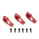 thumbnail image 3 of Juego de 3 brazos servo de dirección de 25 dientes para coche de control remoto a escala 1/10, aleación de aluminio, color rojo, 3 of 14