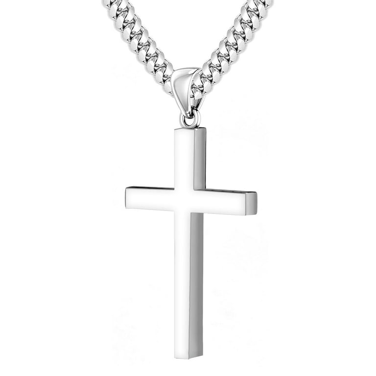 Mens sterling clearance silver necklace walmart