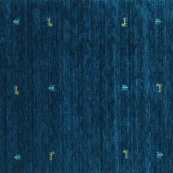 Ahgly Company Indoor Square Abstract Light Blue Contemporary Area Rugs, 5' Square