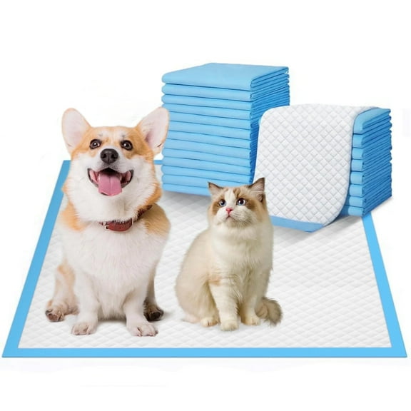 KOPEXY Puppy Pee Pads, 40 Count 23x23 in Disposable Dog Training Pads, Super Absorbent Pet Piddle & Leak-Proof Potty Incontinence Mats for Puppies Dogs Doggie Cats Rabbits, Quick Drying