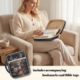 thumbnail image 4 of Xixirimido Quilted Bible Cover Case for Women Men Large Carrying Bag Book Tote Bags with Handle Bible Study Supplies Christian Gifts, Elk Vintage Roses Pattern, 4 of 7
