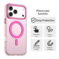 thumbnail image 2 of ELEHOLD Case For iPhone 17 Pro Magnetic Shockproof Case Slim Matte Transparent Rugged Cover Skin Friendy Feel Compatibel with Mag-Safe Accessories, Rose, 2 of 7