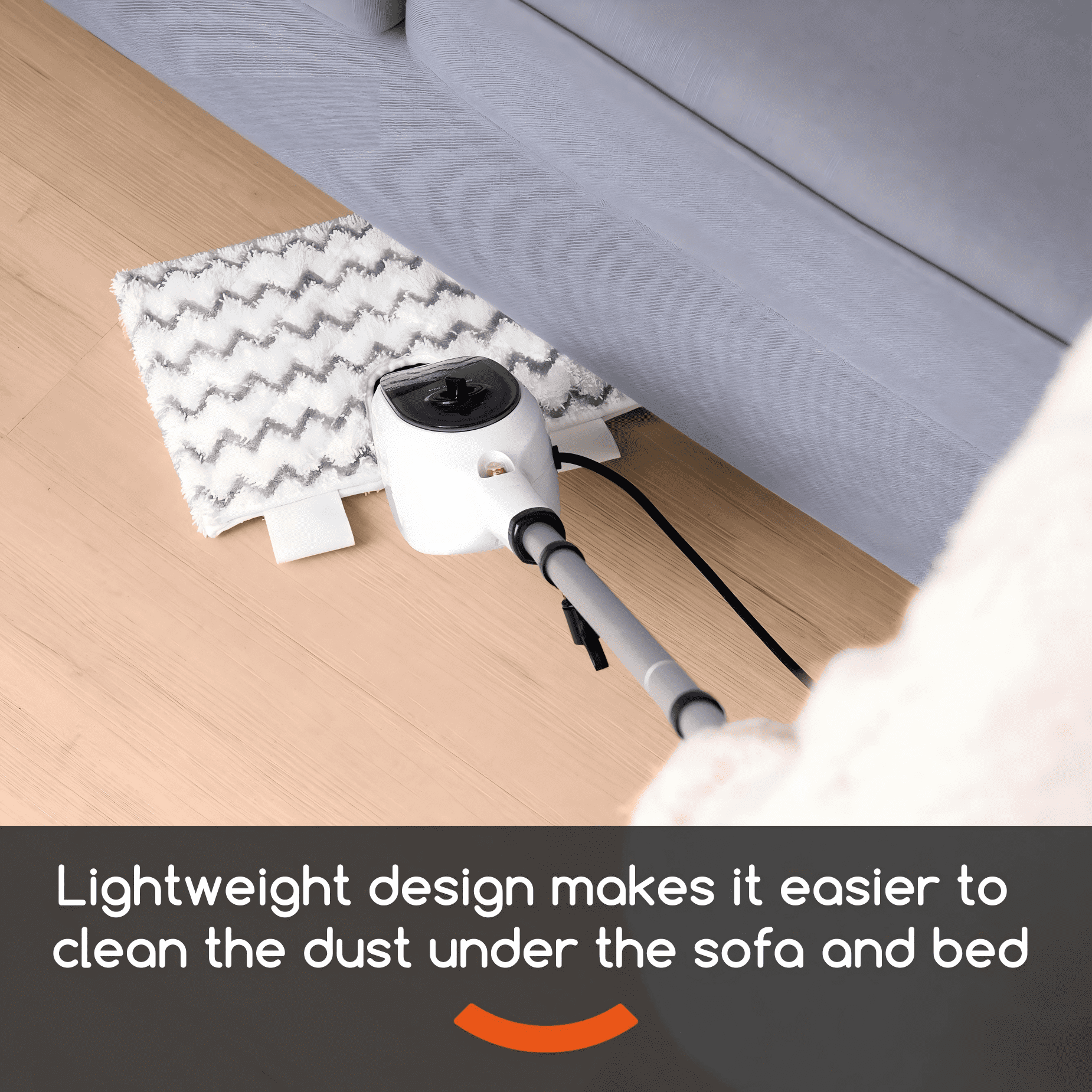 Steam Mops, Double-Sided Flip Steam Cleaner, 15 Seconds Fast Heating, for Kitchen, Wood Tile Hard Floor