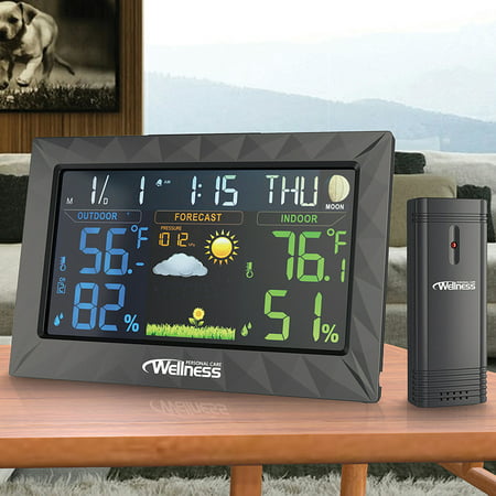 Weather Station 9 In 1 Device - Time Date Weather Indoor Outdoor At A (Best International Weather App)