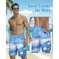 thumbnail image 5 of Justay Story Mens Swim Trunks 9" with 2 in 1 Compression Breathable Liner Zipper Pockets Quick Dry Swim Bathing Suit Summer Beach Hawaiian Shorts, Size S-2XL, 5 of 7